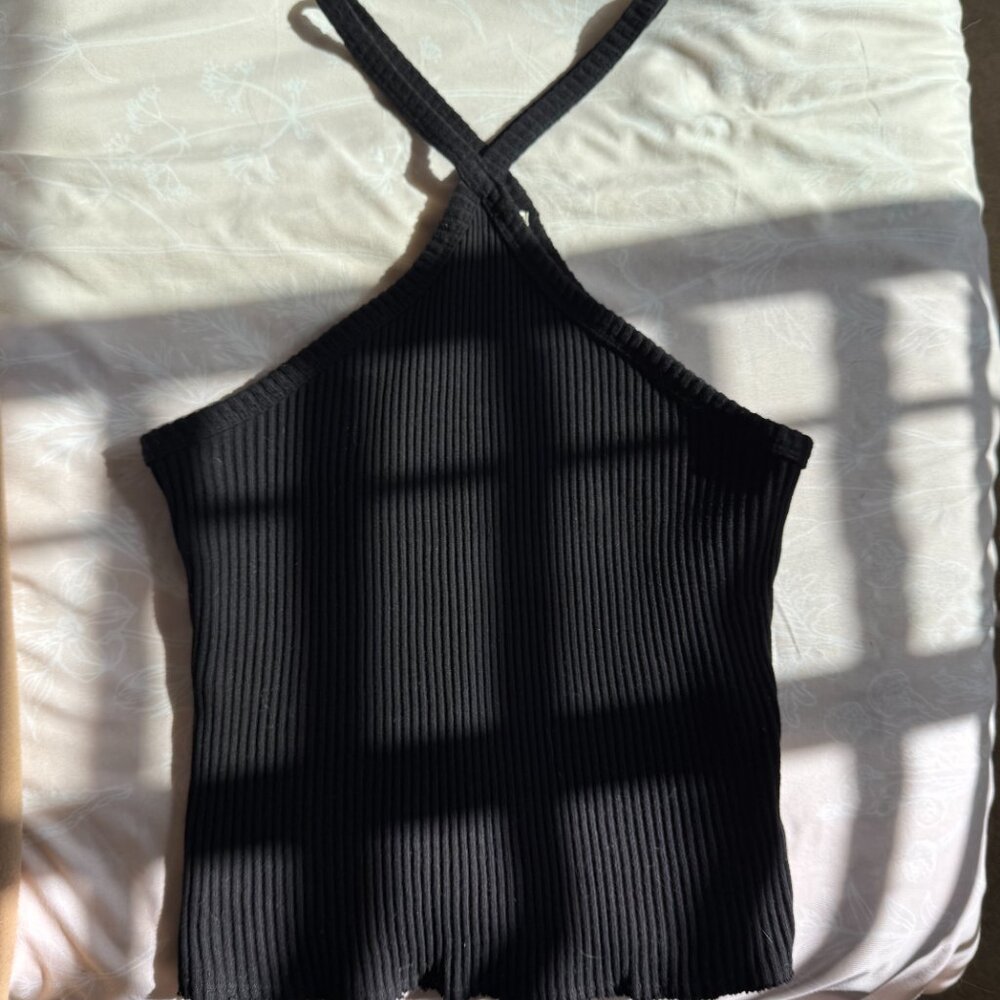 T.La Ribbed Halter Tank - Picture 3 of 3